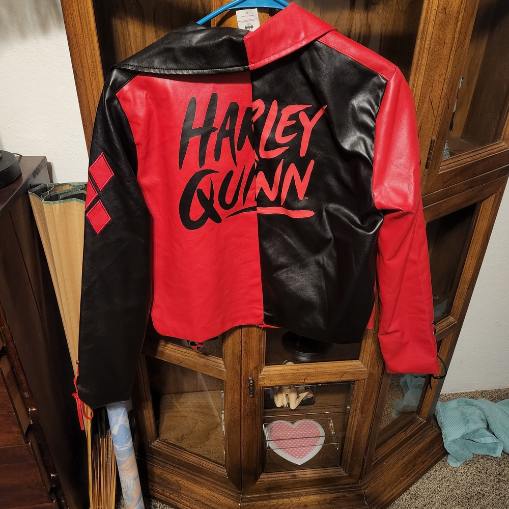 DC Red and Black Leather Jacket